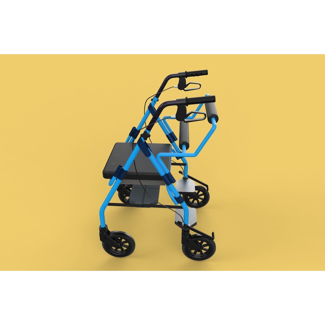 Walking Frame 3D Model – Foldable Mobility Aid, FBX, Blender - View 34