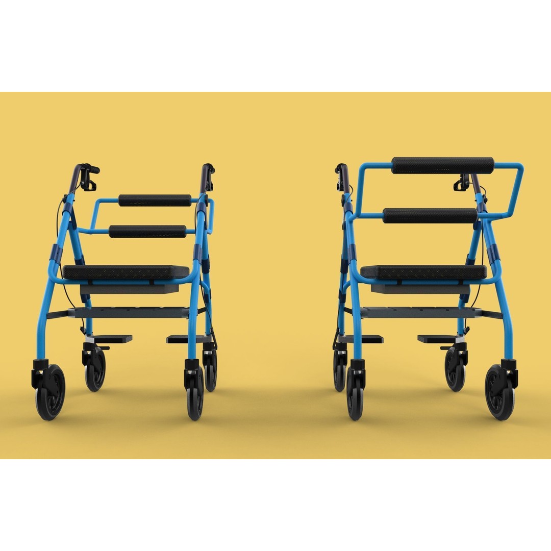 Walking Frame 3D Model – Foldable Mobility Aid, FBX, Blender - View 35