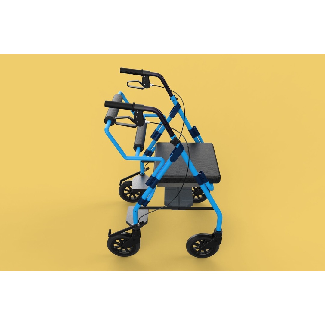 Walking Frame 3D Model – Foldable Mobility Aid, FBX, Blender - View 37