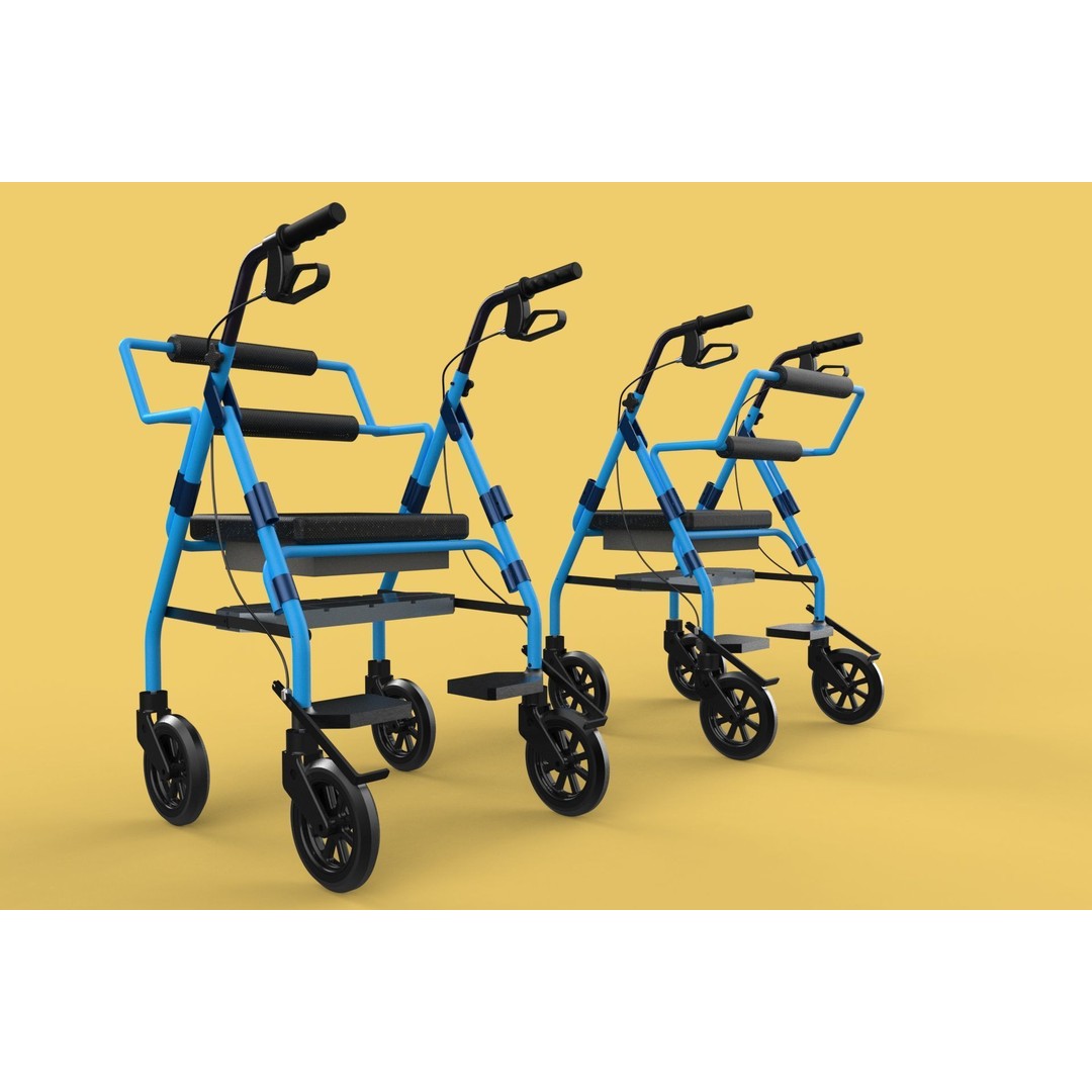 Walking Frame 3D Model – Foldable Mobility Aid, FBX, Blender - View 4