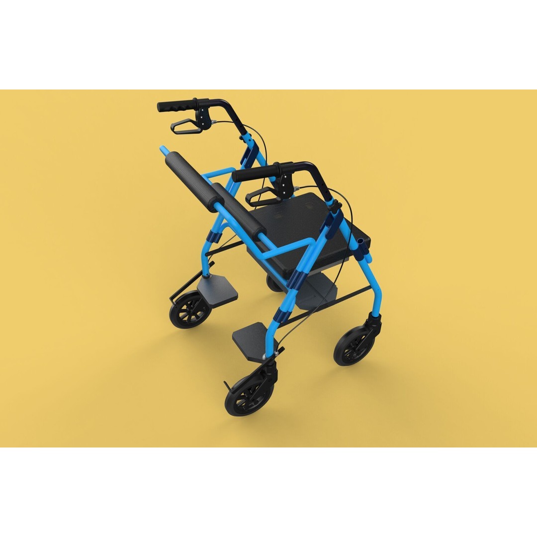 Walking Frame 3D Model – Foldable Mobility Aid, FBX, Blender - View 41