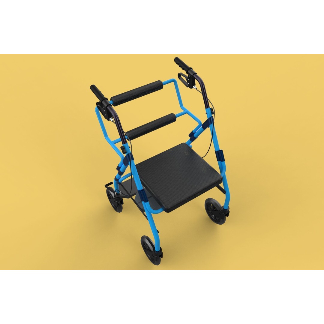 Walking Frame 3D Model – Foldable Mobility Aid, FBX, Blender - View 42