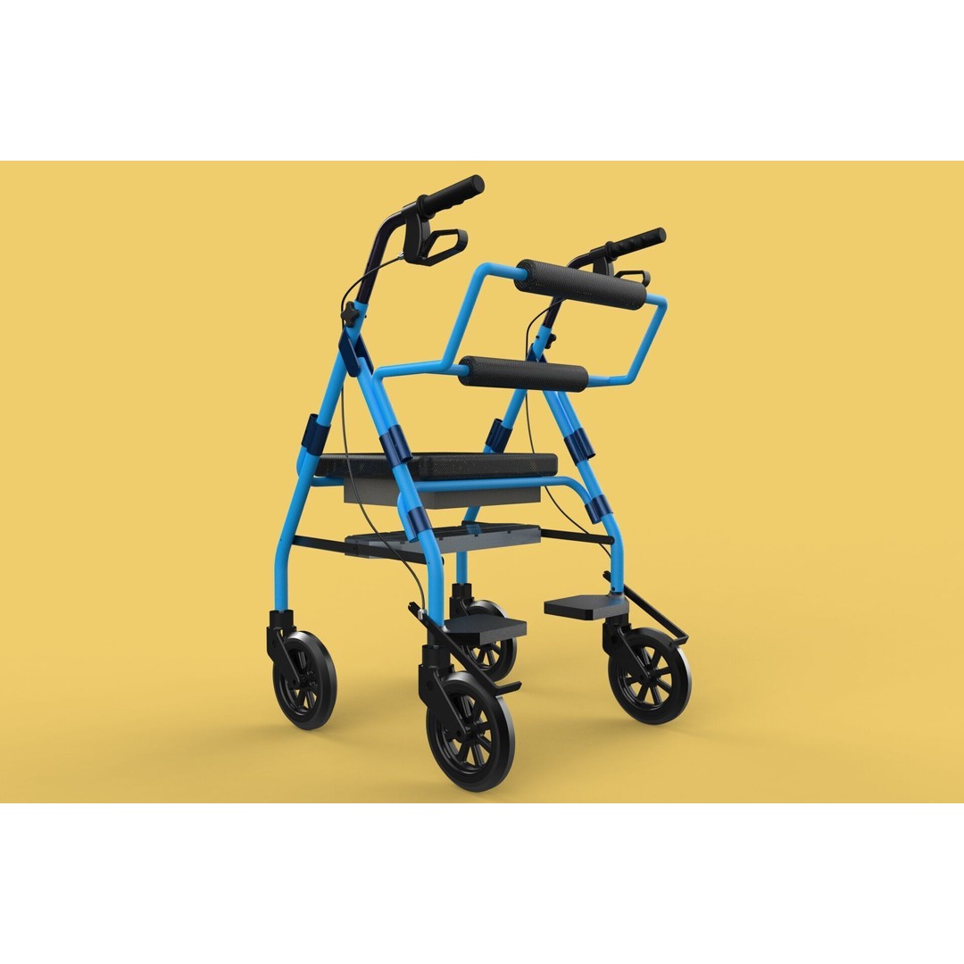 Walking Frame 3D Model – Foldable Mobility Aid, FBX, Blender - View 44