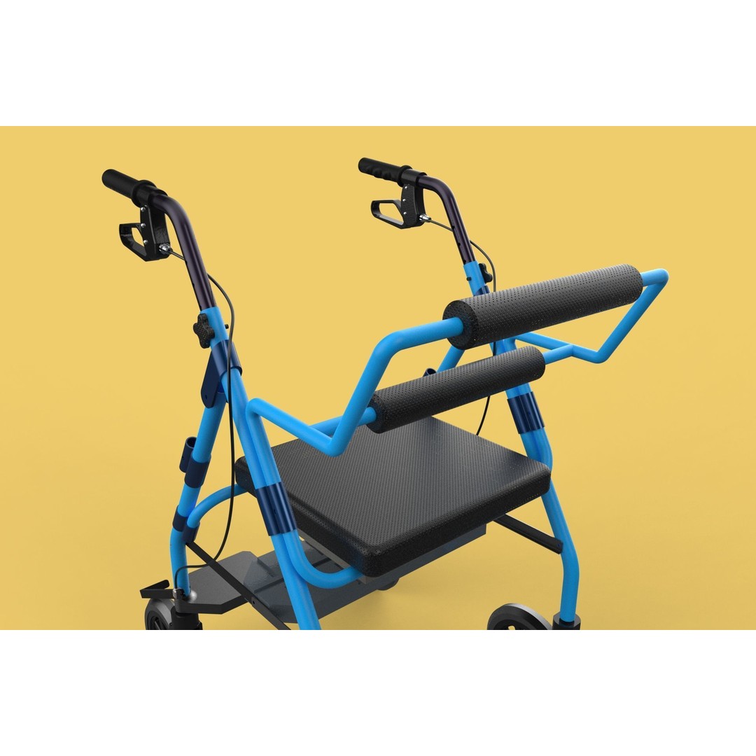 Walking Frame 3D Model – Foldable Mobility Aid, FBX, Blender - View 54