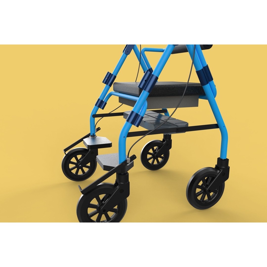 Walking Frame 3D Model – Foldable Mobility Aid, FBX, Blender - View 56