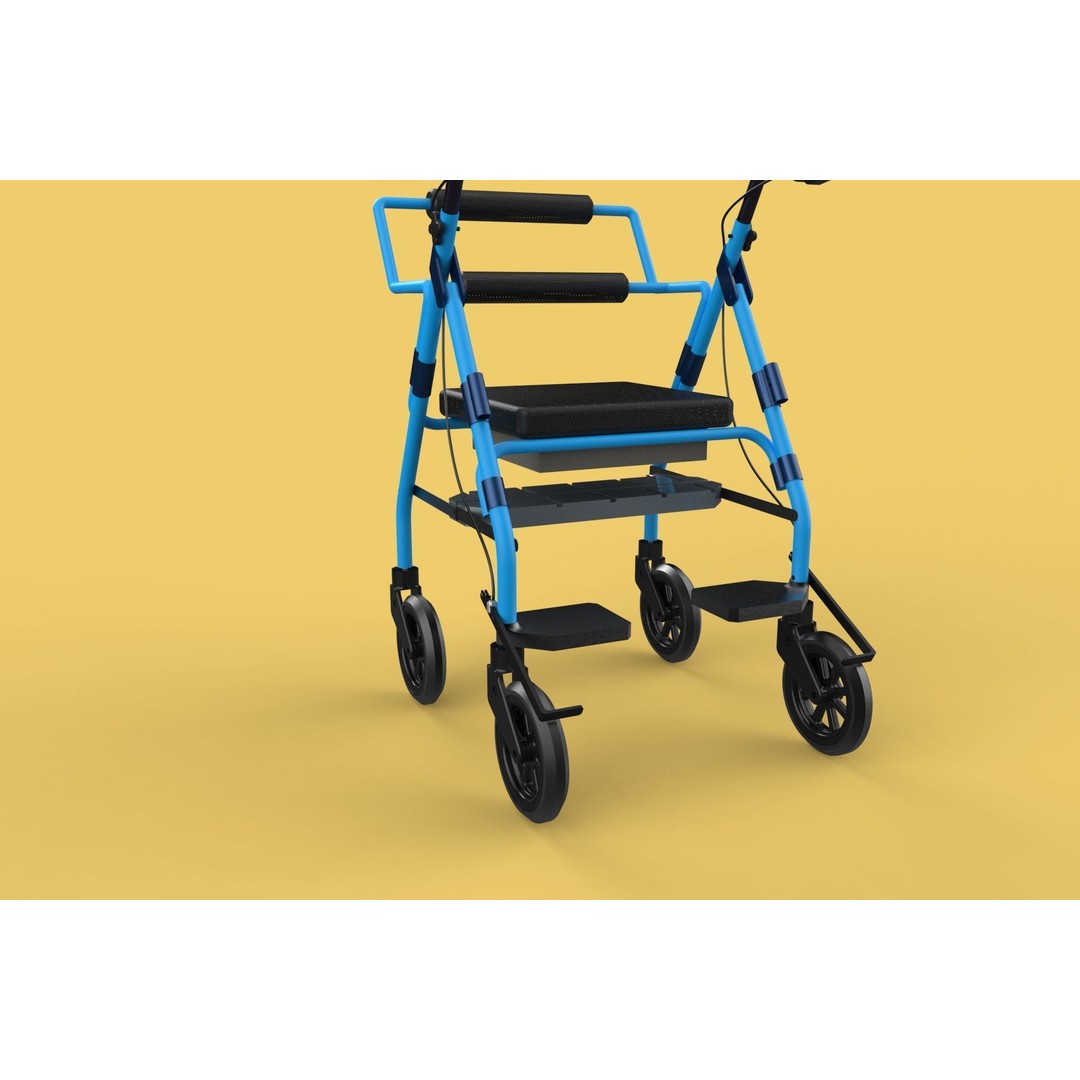 Walking Frame 3D Model – Foldable Mobility Aid, FBX, Blender - View 58