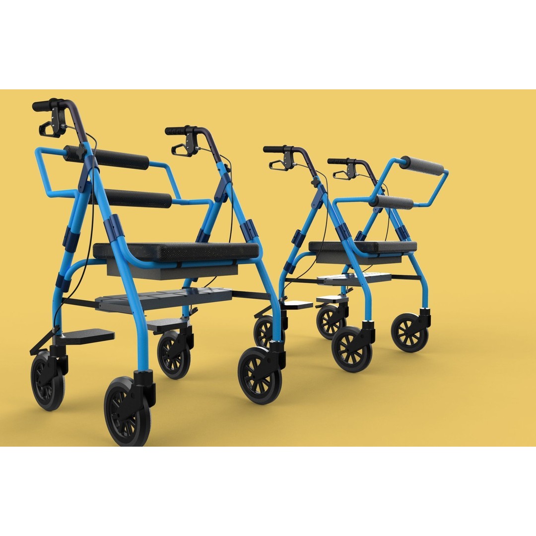 Walking Frame 3D Model – Foldable Mobility Aid, FBX, Blender - View 6