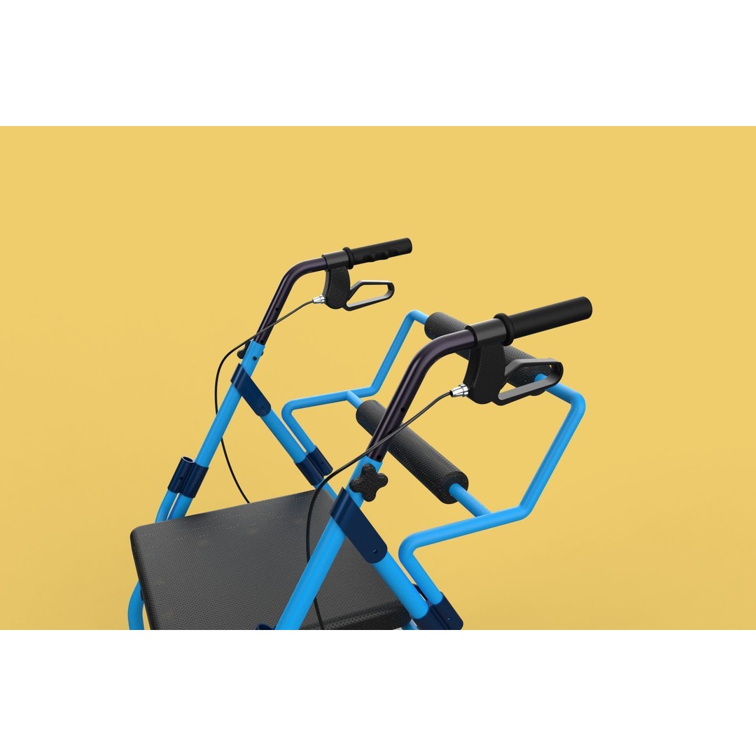 Walking Frame 3D Model – Foldable Mobility Aid, FBX, Blender - View 60