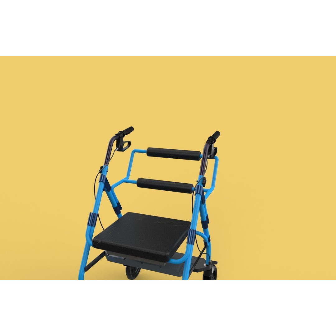 Walking Frame 3D Model – Foldable Mobility Aid, FBX, Blender - View 61