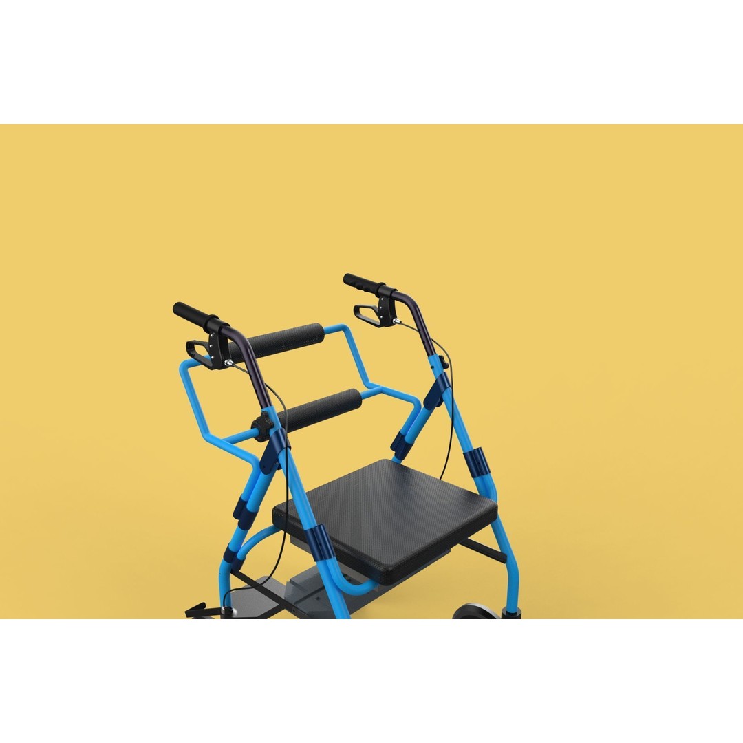 Walking Frame 3D Model – Foldable Mobility Aid, FBX, Blender - View 62