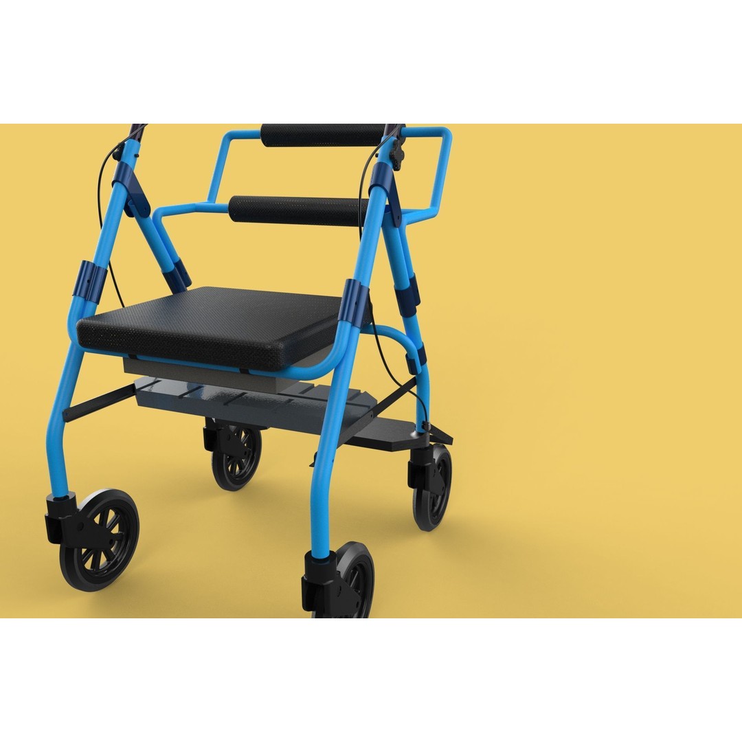 Walking Frame 3D Model – Foldable Mobility Aid, FBX, Blender - View 64