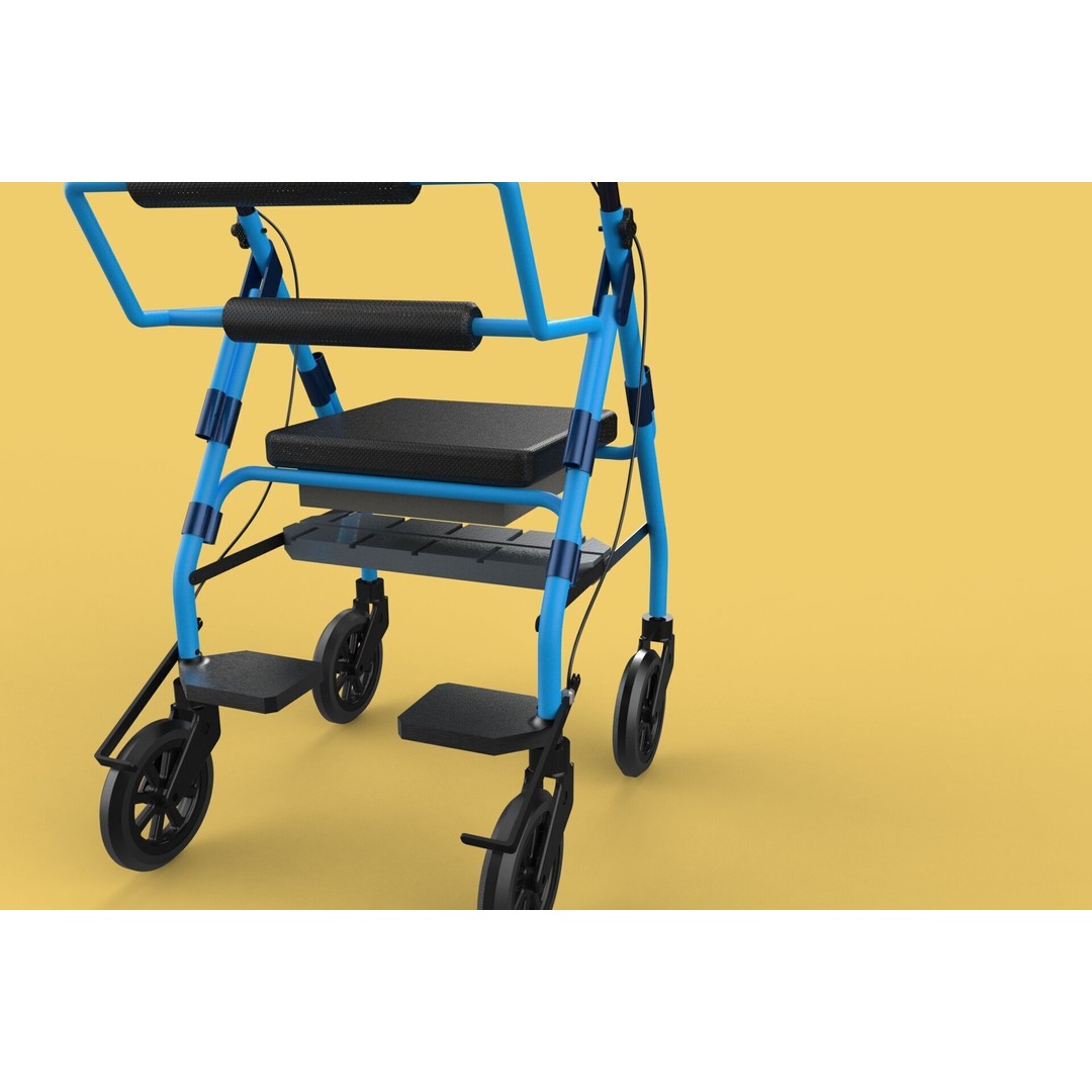 Walking Frame 3D Model – Foldable Mobility Aid, FBX, Blender - View 66