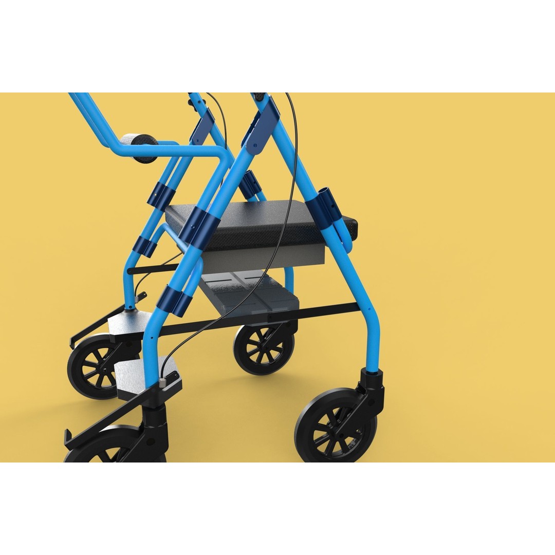 Walking Frame 3D Model – Foldable Mobility Aid, FBX, Blender - View 67