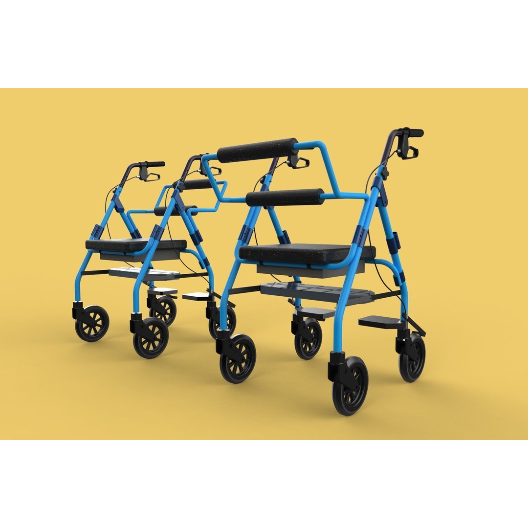 Walking Frame 3D Model – Foldable Mobility Aid, FBX, Blender - View 7