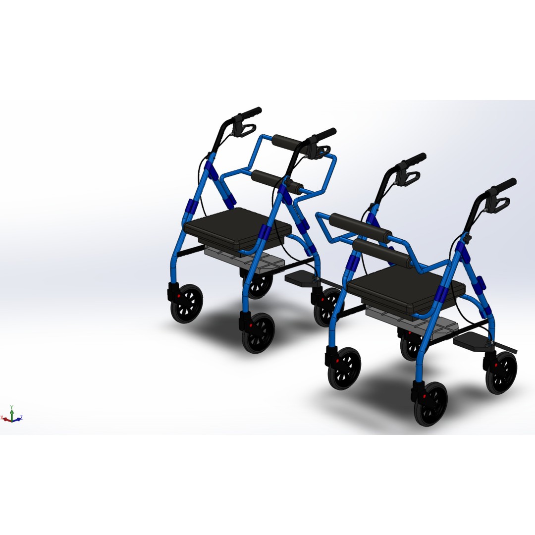 Walking Frame 3D Model – Foldable Mobility Aid, FBX, Blender - View 73