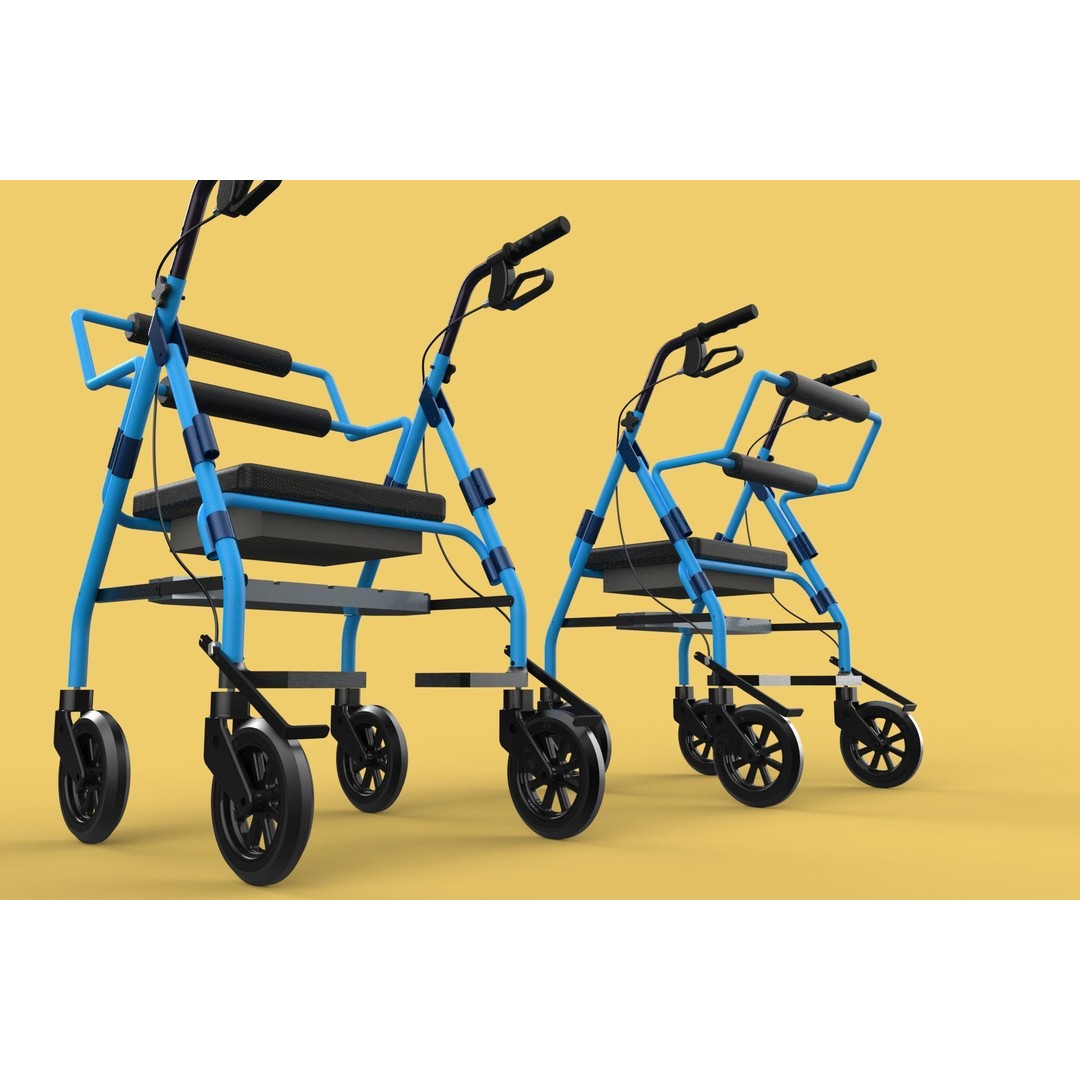 Walking Frame 3D Model – Foldable Mobility Aid, FBX, Blender - View 8