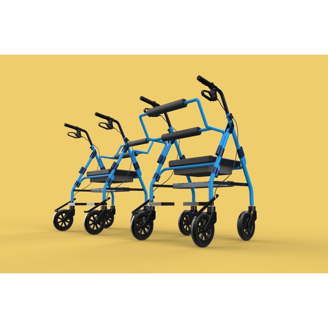 Walking Frame 3D Model – Foldable Mobility Aid, FBX, Blender - View 9