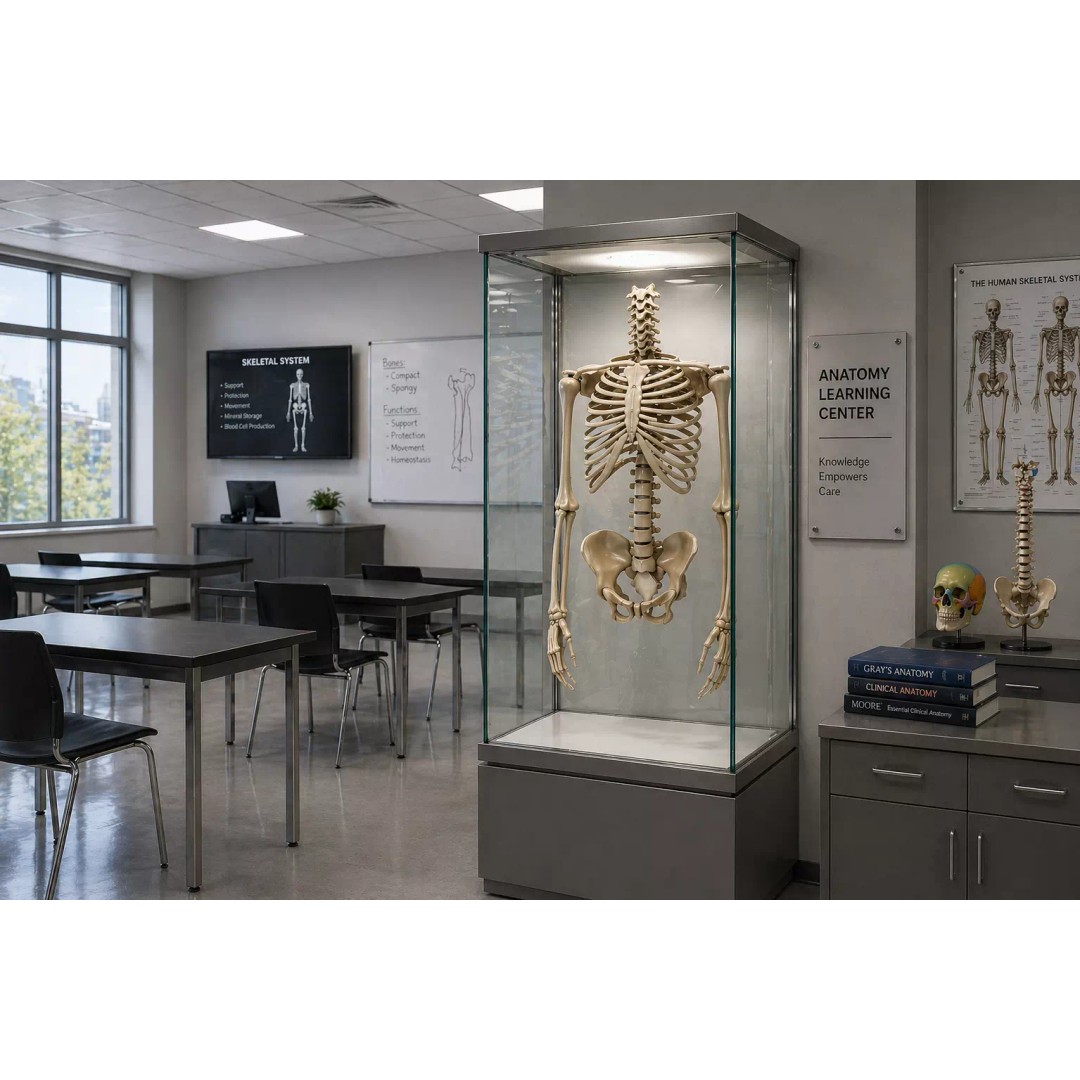 Realistic Human Skeleton 3D Model – Detailed Anatomy for Medical Use, FBX - View 3