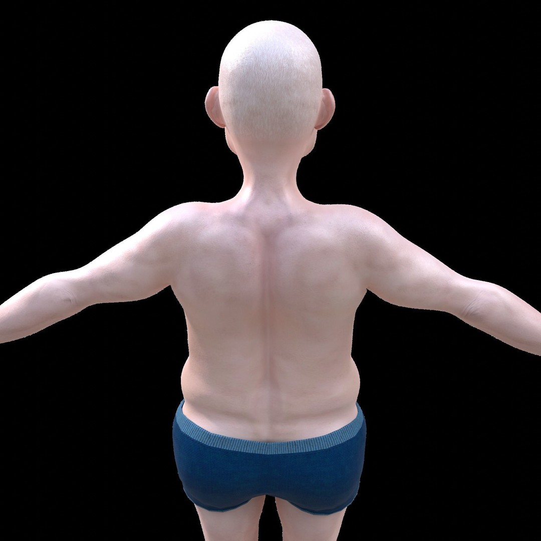Old Man 3D Model – Realistic Low Poly Character, Rigged FBX - View 10