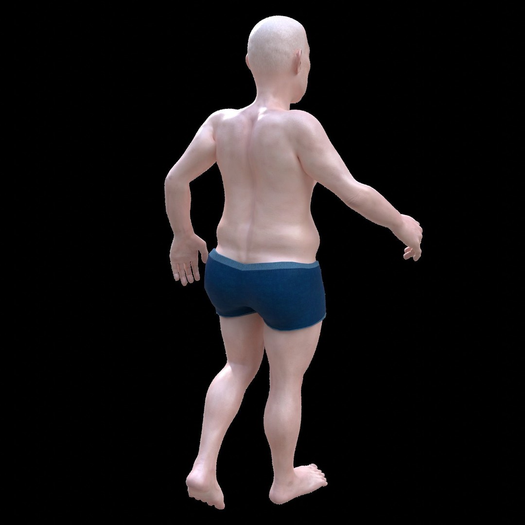 Old Man 3D Model – Realistic Low Poly Character, Rigged FBX - View 13