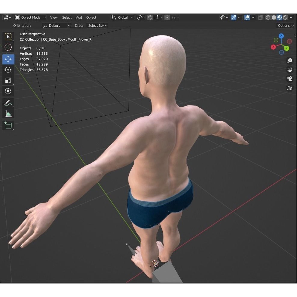 Old Man 3D Model – Realistic Low Poly Character, Rigged FBX - View 17