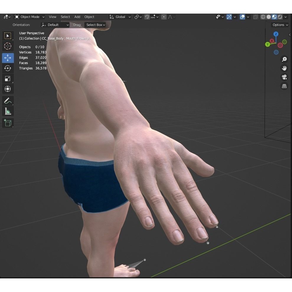 Old Man 3D Model – Realistic Low Poly Character, Rigged FBX - View 18