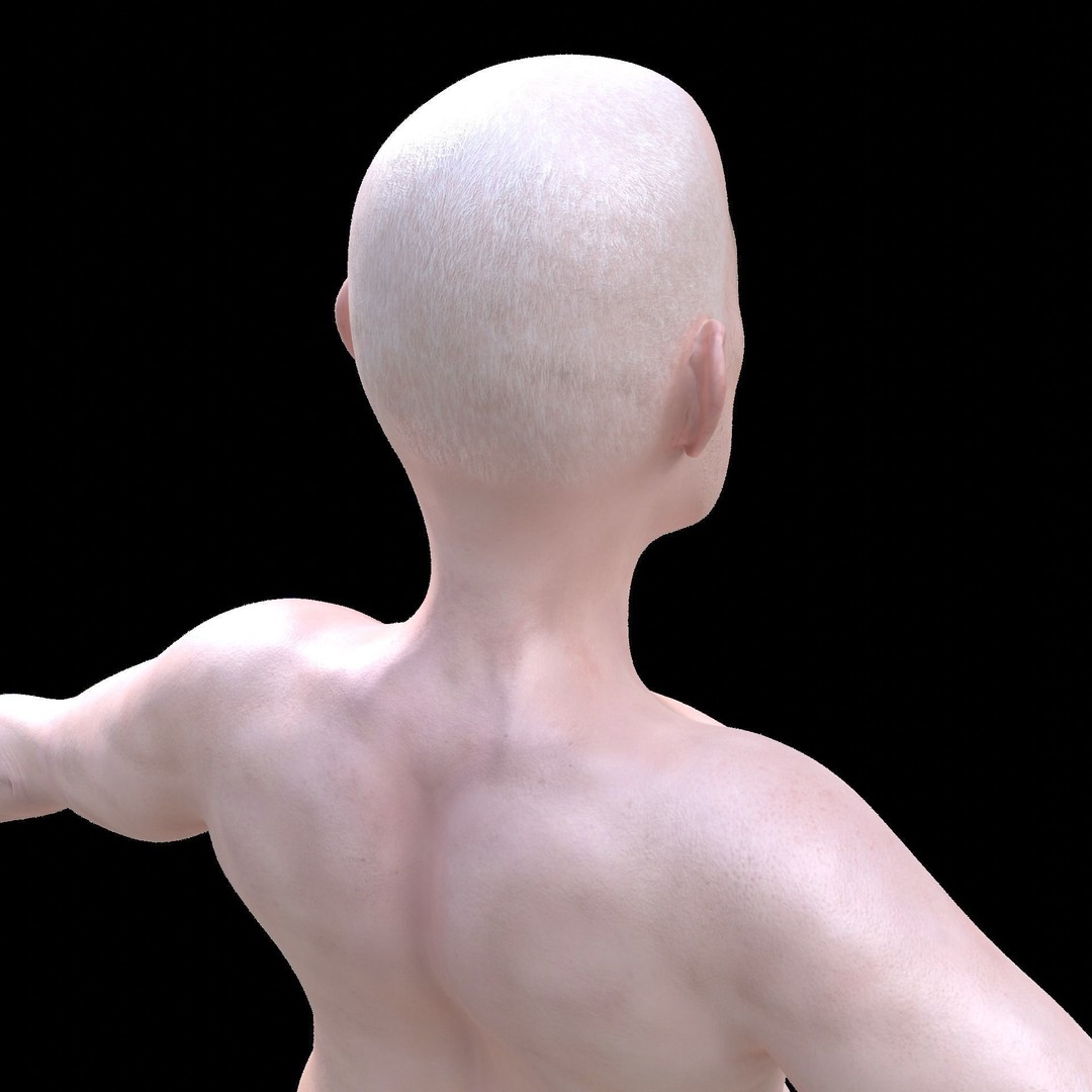 Old Man 3D Model – Realistic Low Poly Character, Rigged FBX - View 9