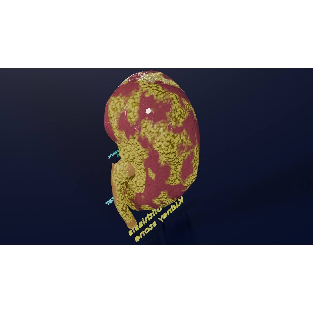 Kidney Stone 3D Model – Low Poly Medical Asset, PBR Textures, FBX - View 20