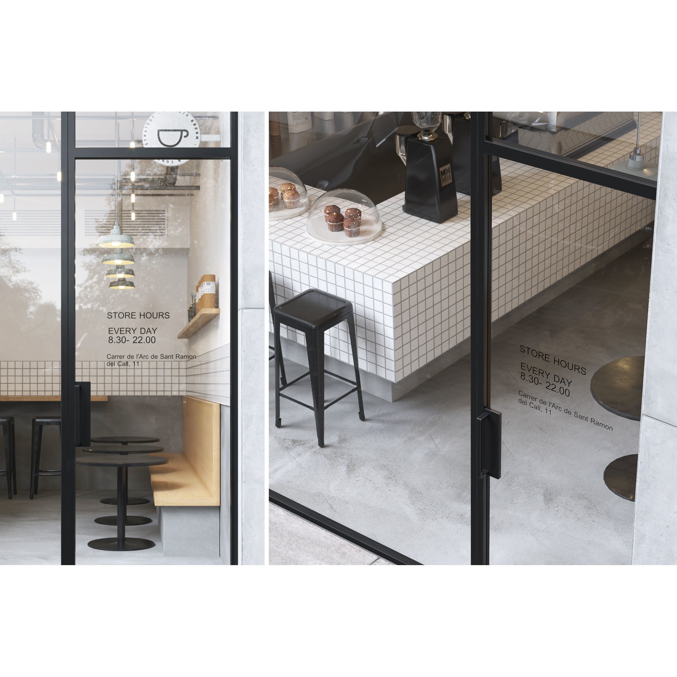 Street Cafe Interior - Low-Poly Game-Ready 3D Model - View 6