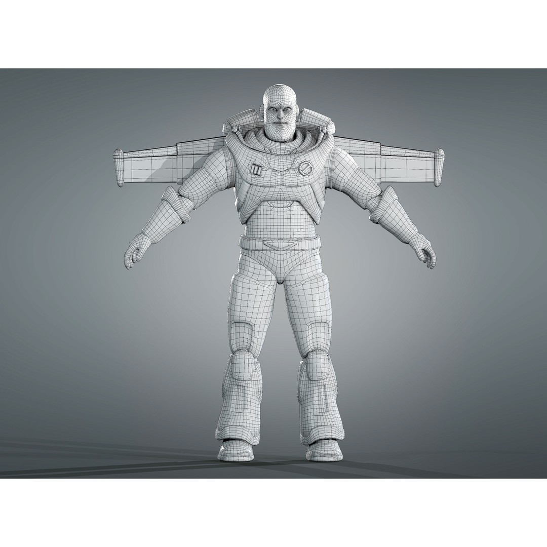 Buzz Lightyear 3D Model – Low Poly Rigged Character, FBX, OBJ - View 11