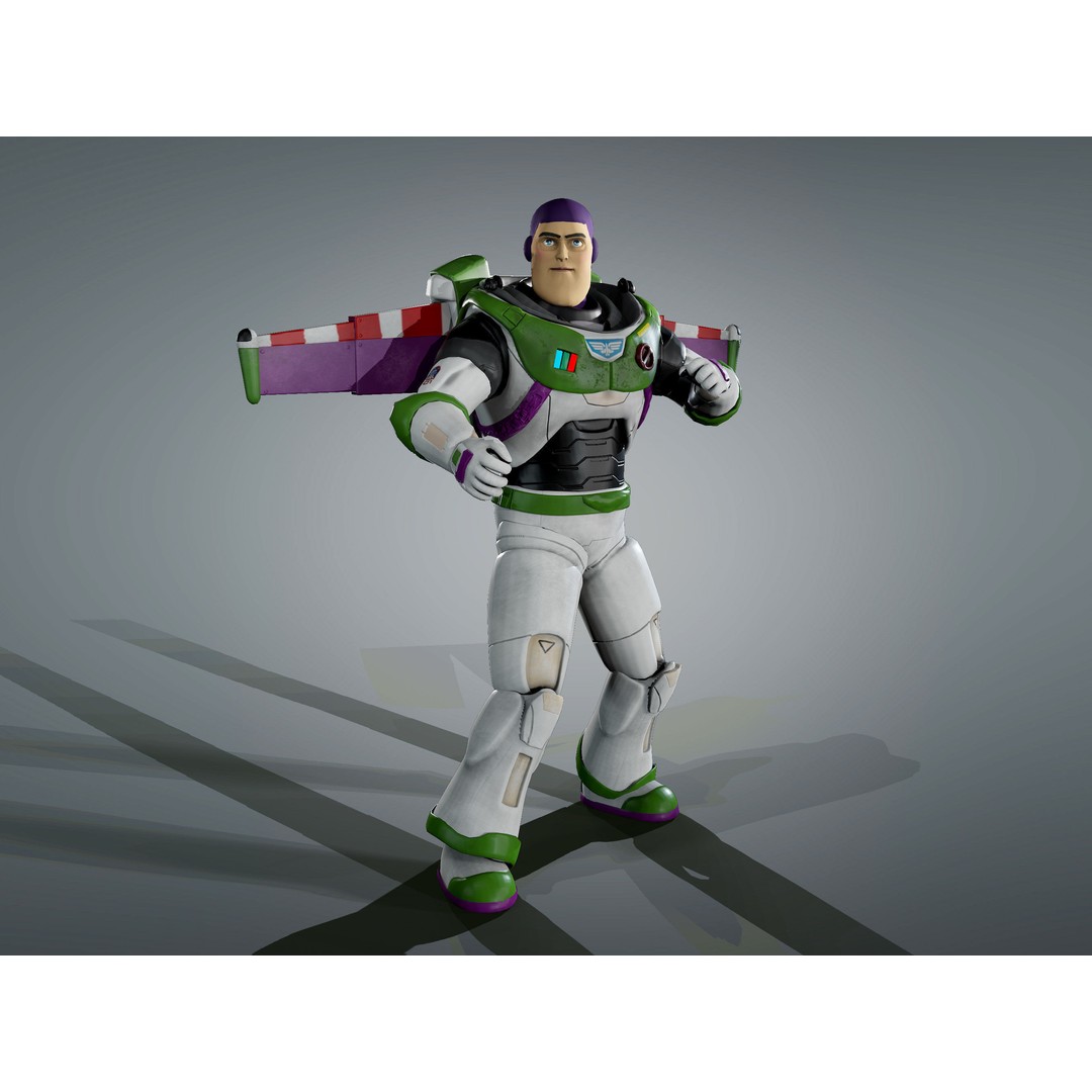 Buzz Lightyear 3D Model – Low Poly Rigged Character, FBX, OBJ - View 3