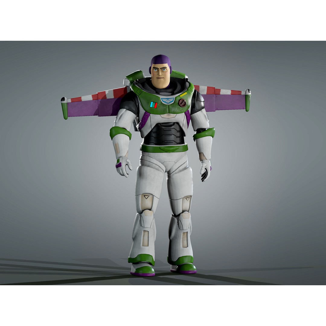 Buzz Lightyear 3D Model – Low Poly Rigged Character, FBX, OBJ - View 6