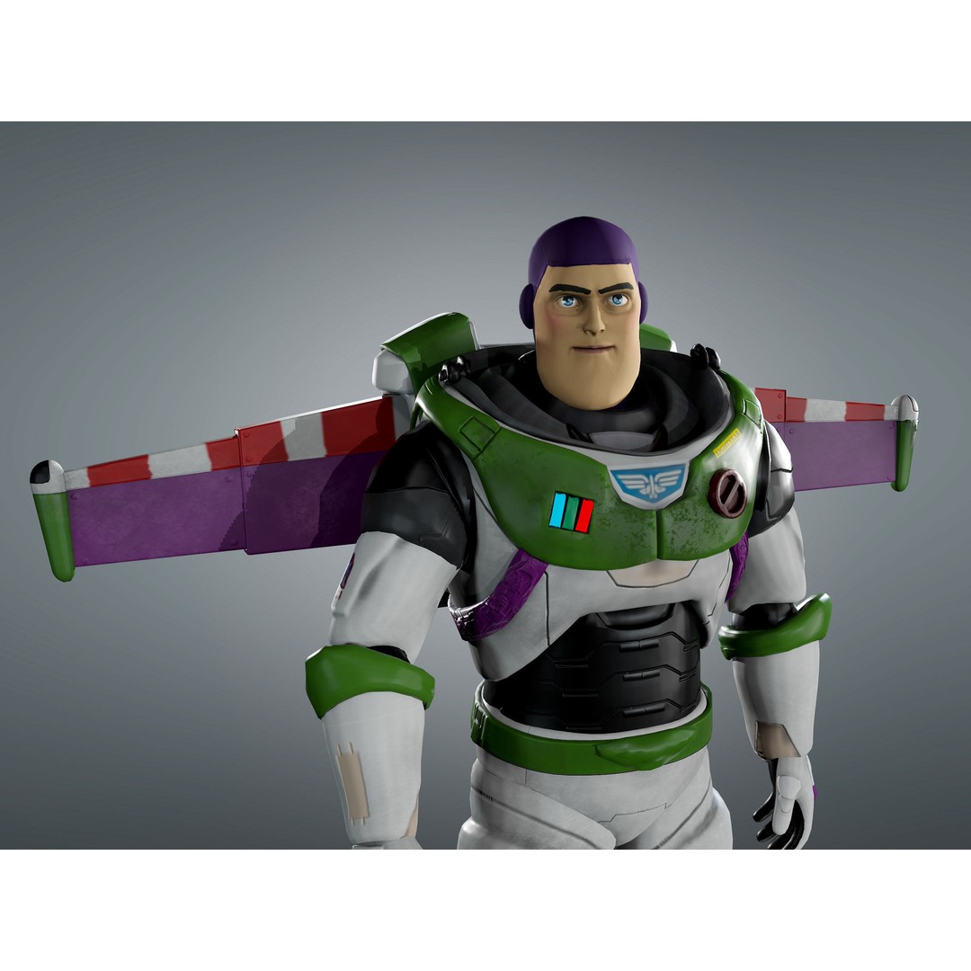 Buzz Lightyear 3D Model – Low Poly Rigged Character, FBX, OBJ - View 8