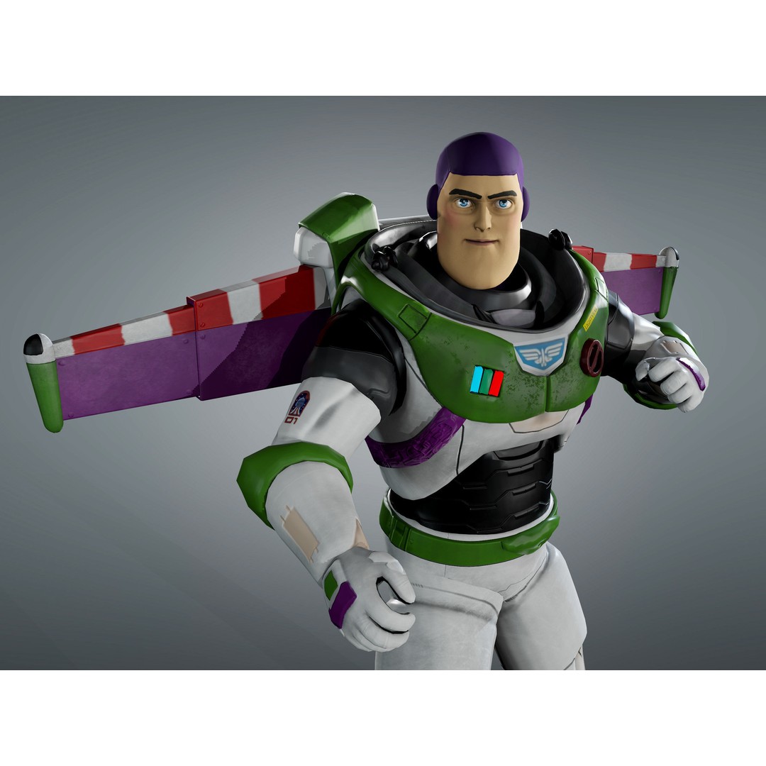 Buzz Lightyear 3D Model – Low Poly Rigged Character, FBX, OBJ - View 9