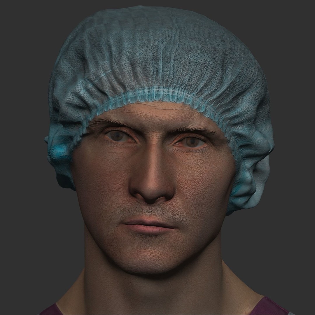 Medical Doctor 3D Model – Low Poly Rigged Character for Animation - View 8