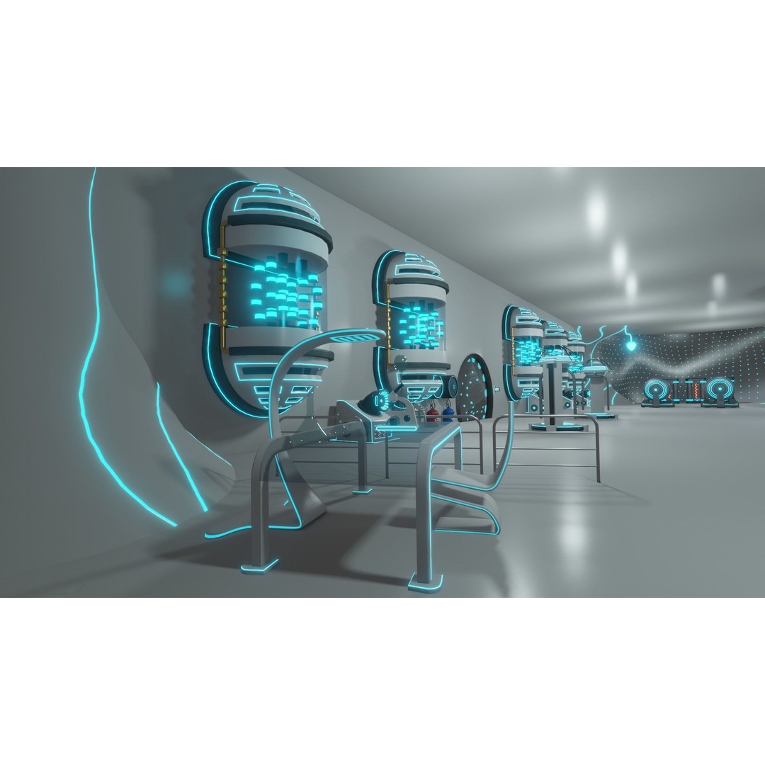 Medical Laboratory 3D Model – Futuristic Low-Poly Game Asset, PBR - View 10