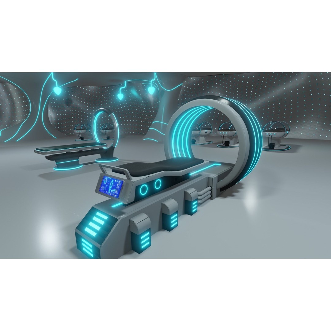 Medical Laboratory 3D Model – Futuristic Low-Poly Game Asset, PBR - View 11