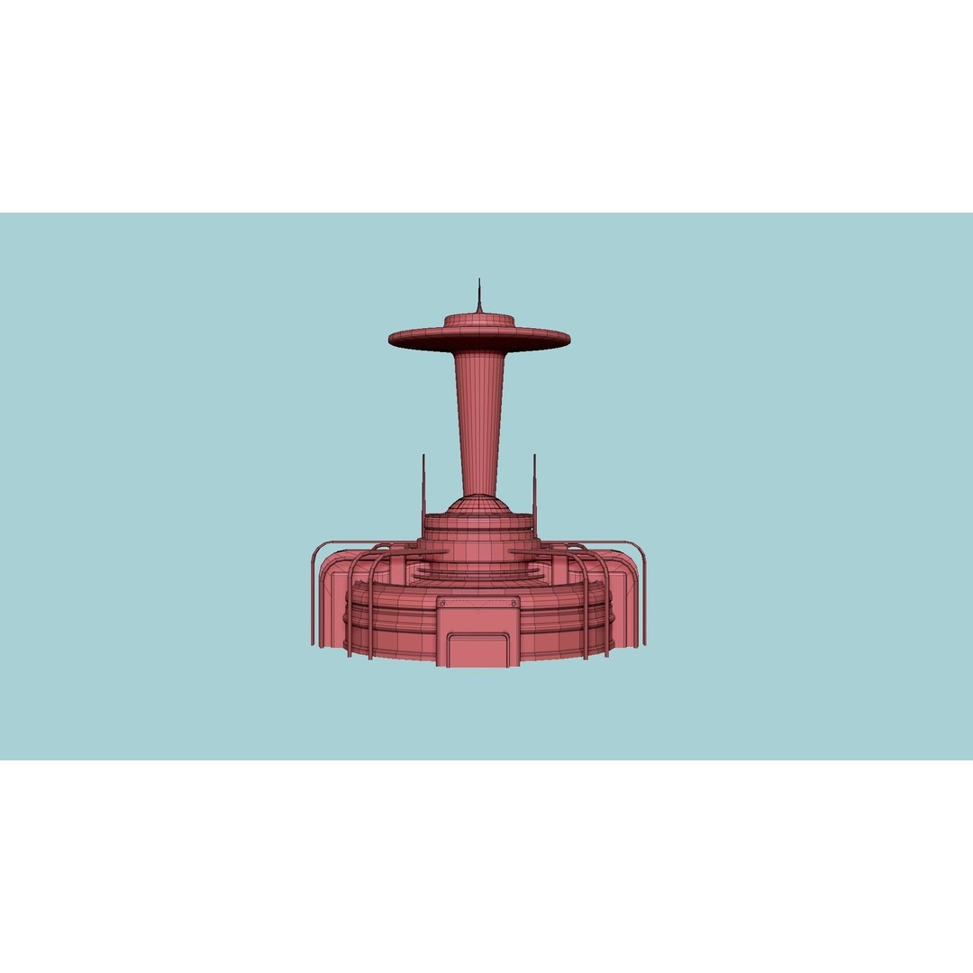 SciFi Facility D08 3D Model – Low Poly Sci-Fi Exterior Design, FBX - View 17