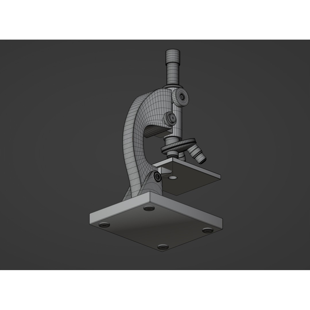 Microscope 3D Model – Rigged Laboratory Asset, FBX, OBJ