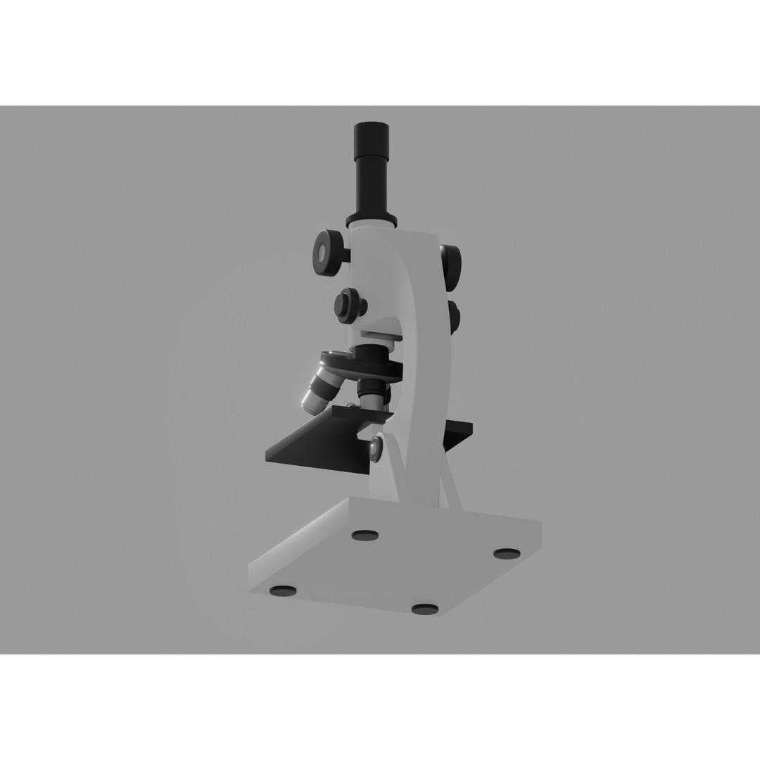 Microscope 3D Model – Rigged Laboratory Asset, FBX, OBJ - View 12