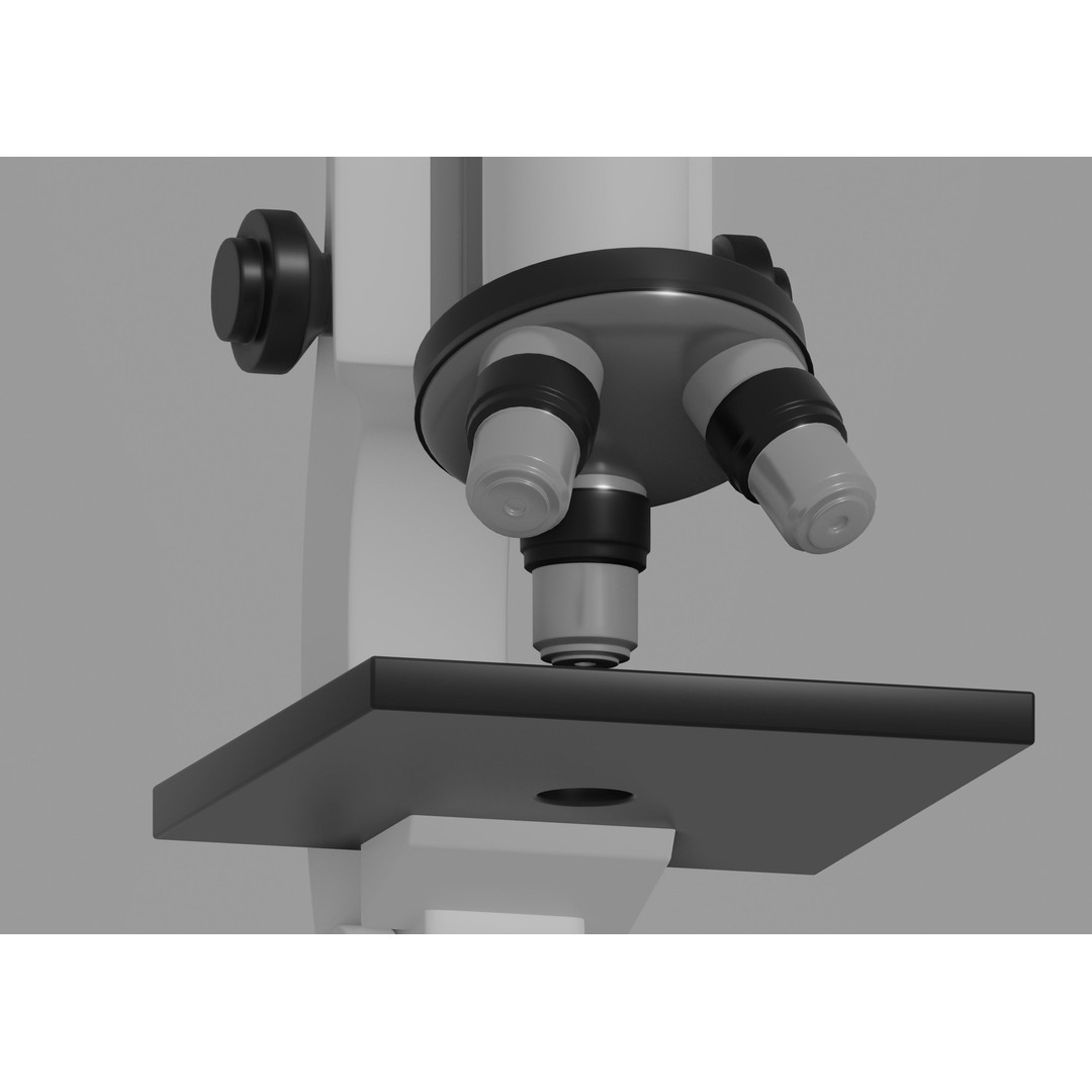 Microscope 3D Model – Rigged Laboratory Asset, FBX, OBJ - View 15