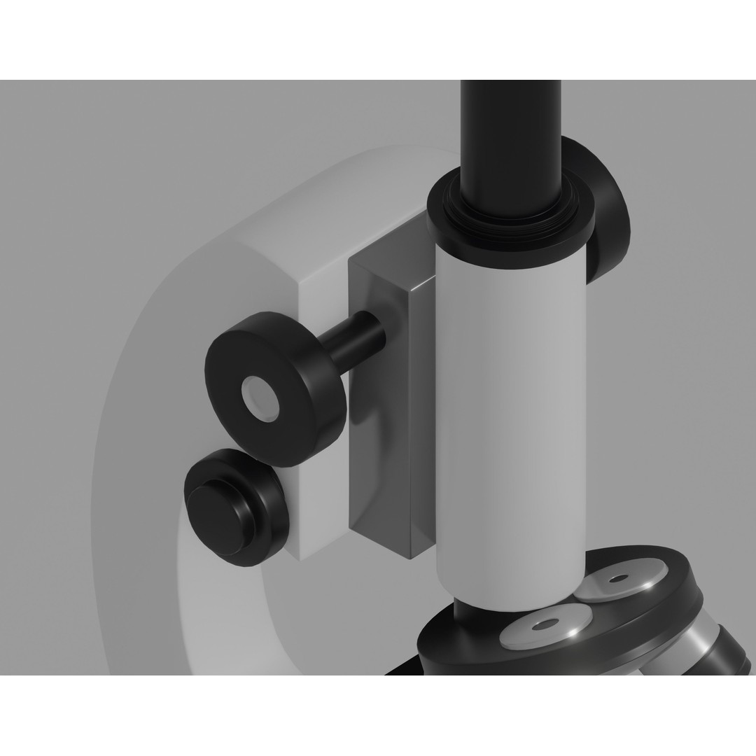 Microscope 3D Model – Rigged Laboratory Asset, FBX, OBJ - View 17