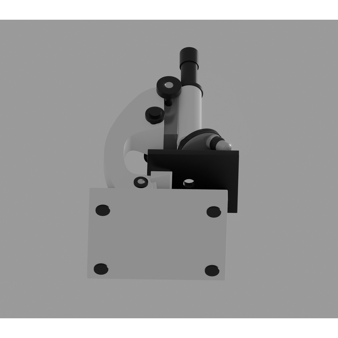 Microscope 3D Model – Rigged Laboratory Asset, FBX, OBJ - View 8
