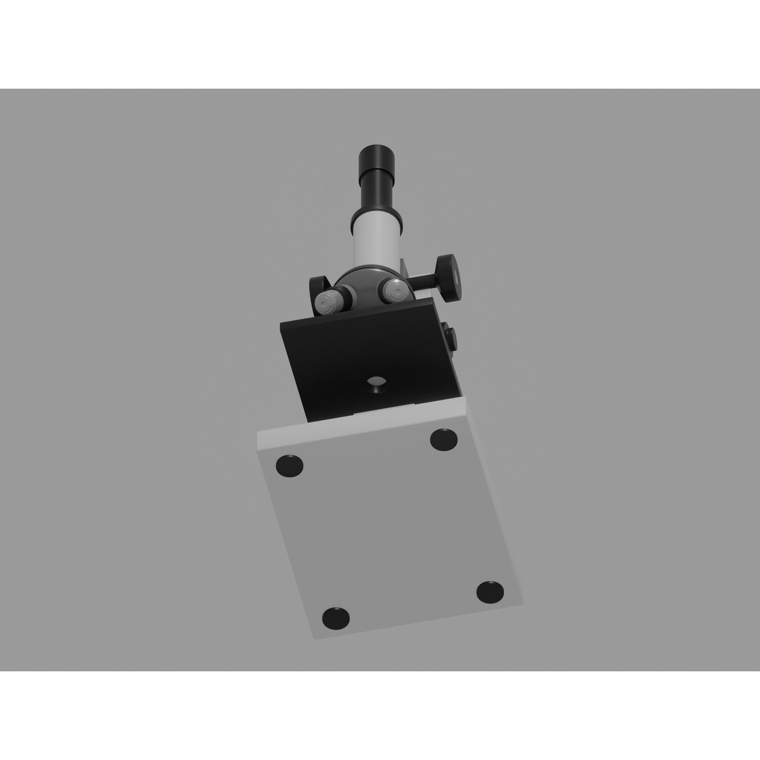 Microscope 3D Model – Rigged Laboratory Asset, FBX, OBJ - View 9