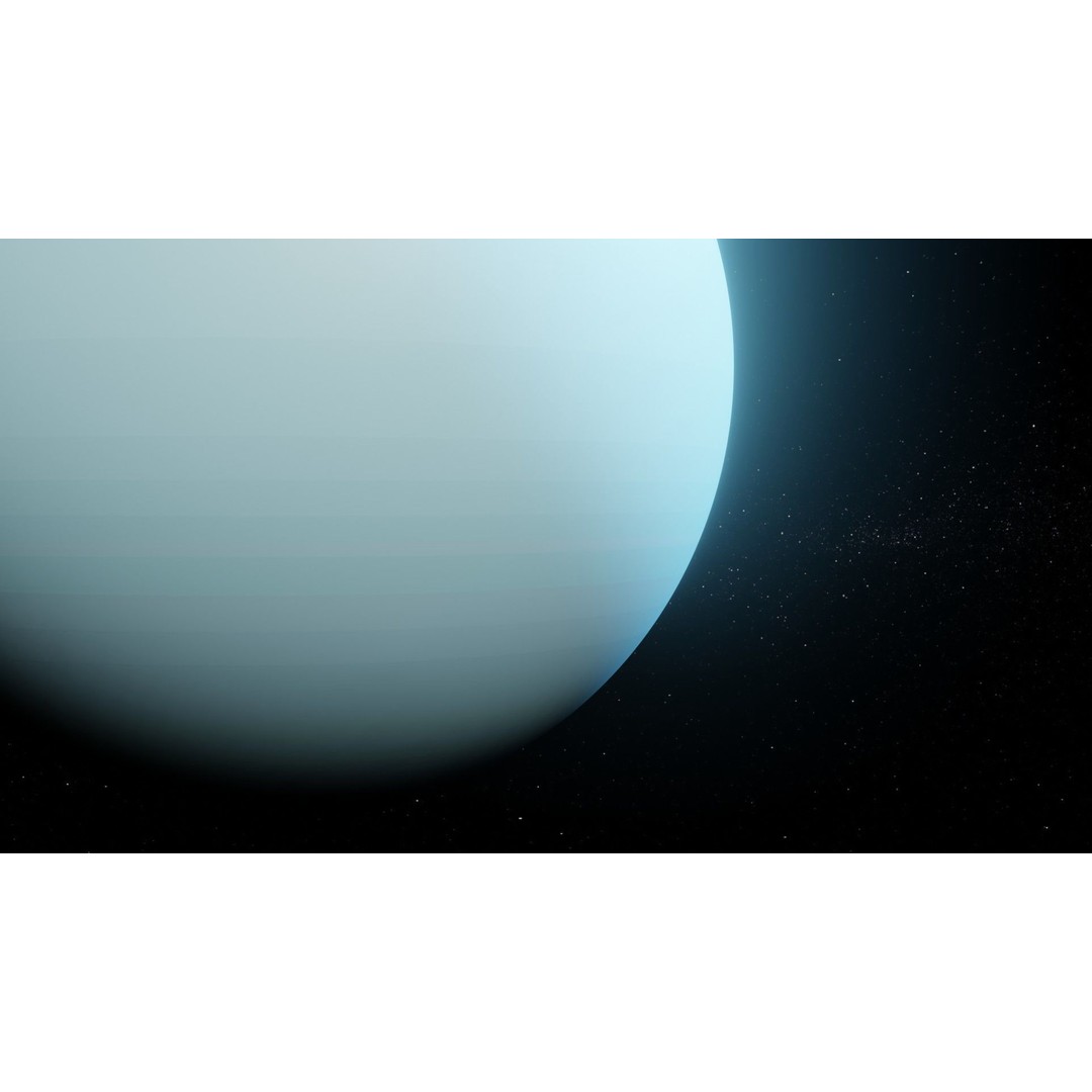 Uranus 3D Model – Photorealistic Low Poly Asset, FBX, Blender - View 12