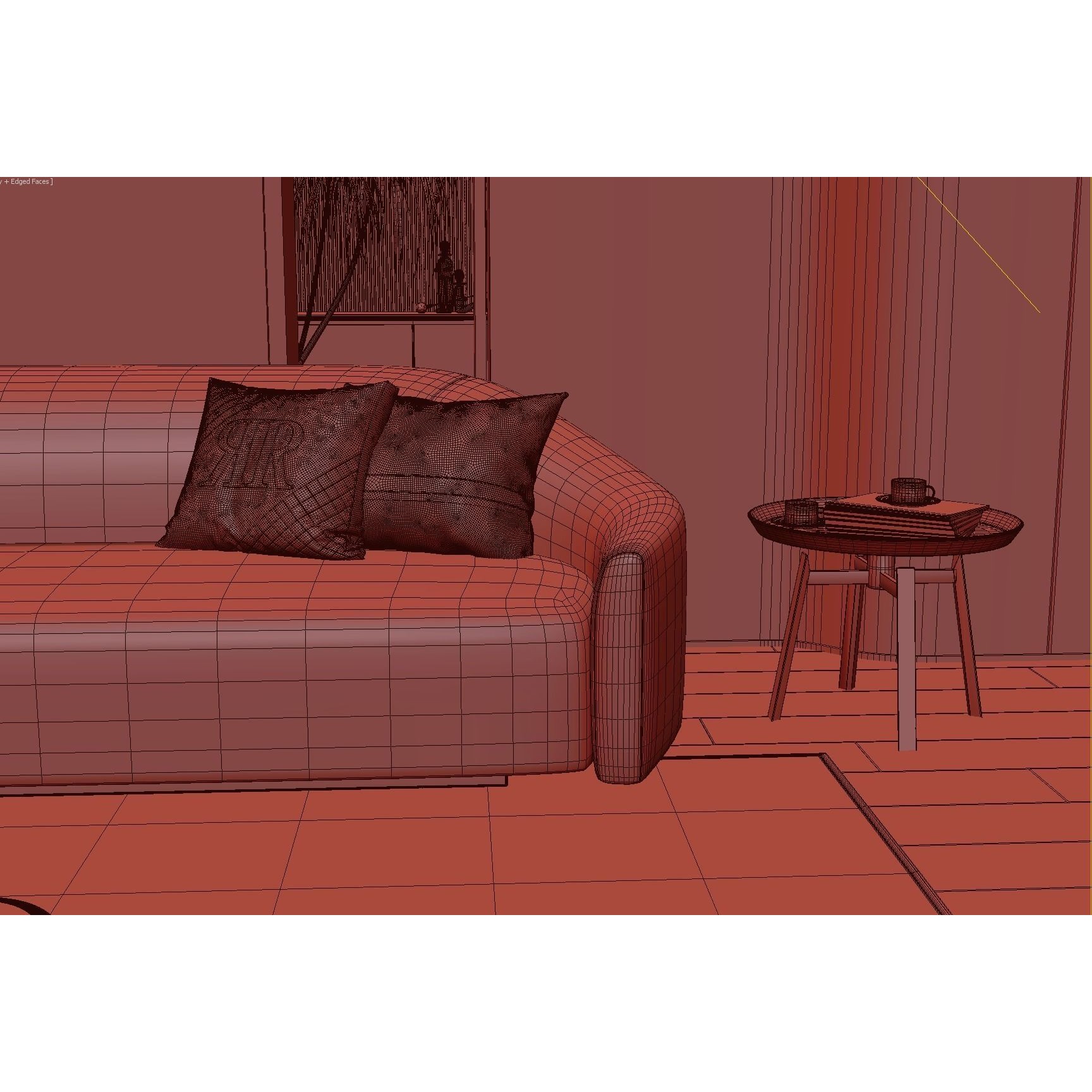 Modern Living Room Interior Scene - Game-Ready 3D Model - View 8