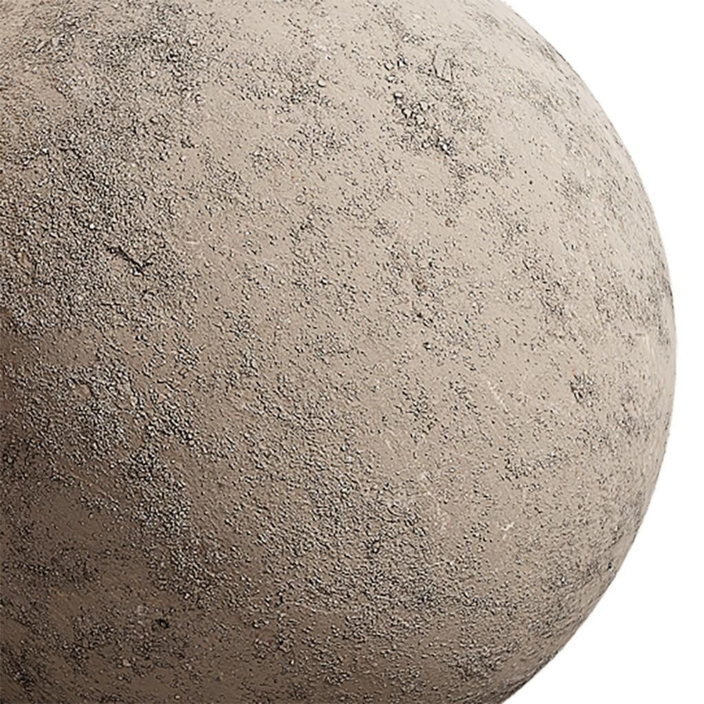 Concrete Seamless Texture 3D Model – 2K PBR Textures, EXR & JPG Formats - View 3