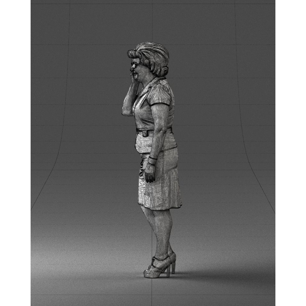 Elderly Business Woman 3D Model – Realistic Character, FBX, OBJ - View 13