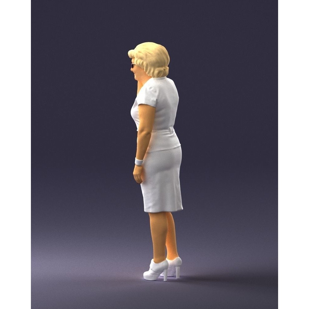 Elderly Business Woman 3D Model – Realistic Character, FBX, OBJ - View 14