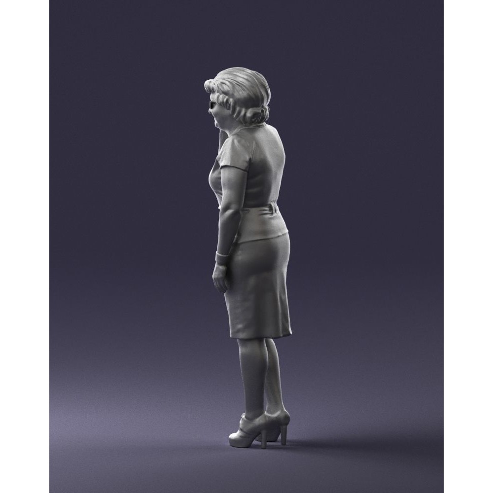 Elderly Business Woman 3D Model – Realistic Character, FBX, OBJ - View 15
